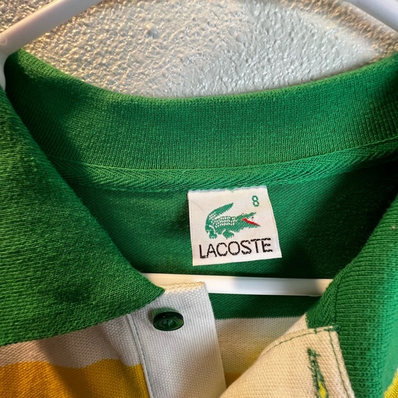Vintage Lacoste Striped Polo size 8 - Picture 3 of 7